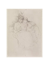 Load image into Gallery viewer, Berthe Morisot Drawing, with Her Daughter, 1889
