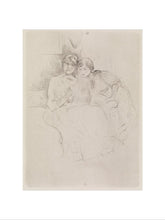 Load image into Gallery viewer, Berthe Morisot Drawing, with Her Daughter, 1889

