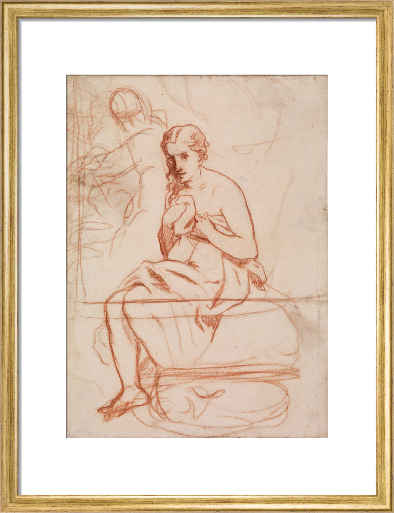 La toilette (art print, medium, gold)
