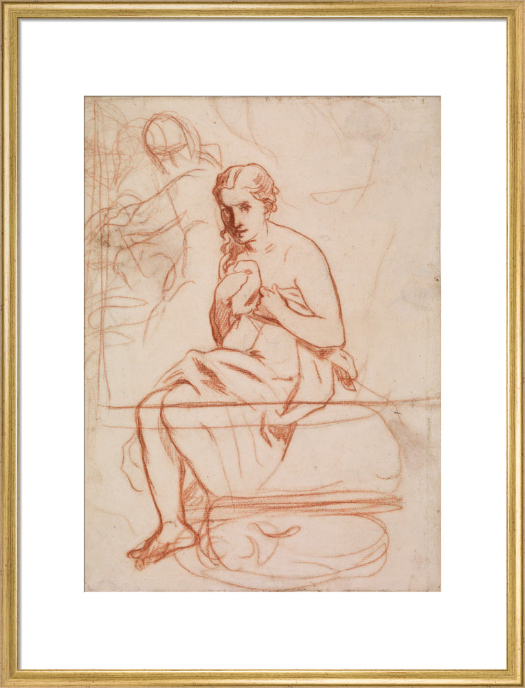 La toilette (art print, large, gold)