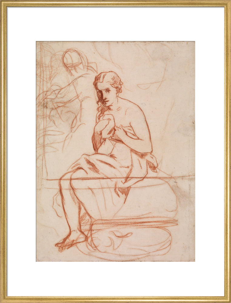 La toilette (art print, extra large, gold)