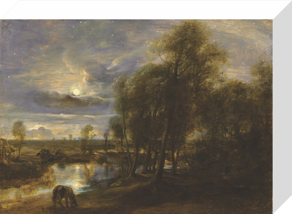 Landscape by Moonlight (stretched canvas, small, unframed)