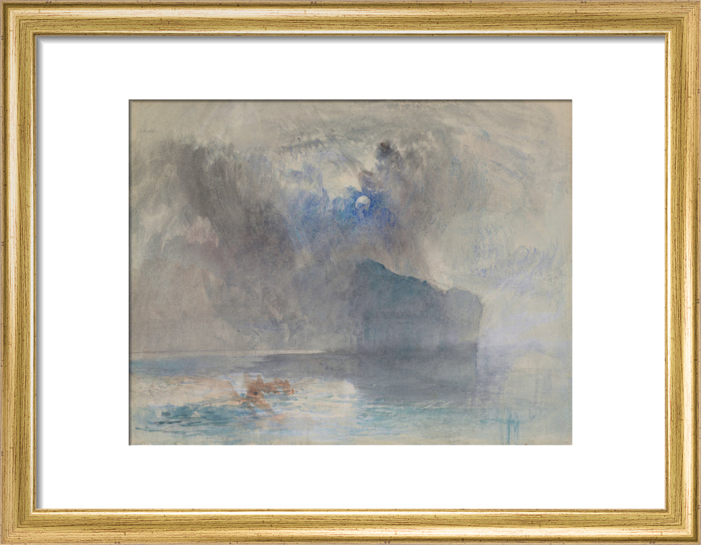 On Lake Lucerne looking towards Fluelen (art print, small, gold)
