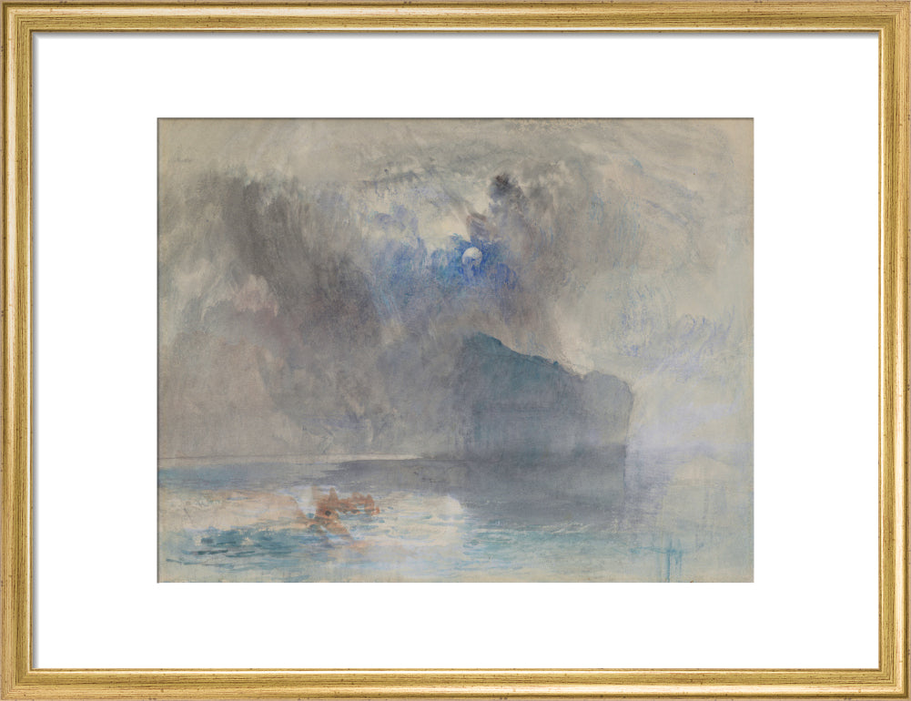 On Lake Lucerne looking towards Fluelen (art print, medium, gold)