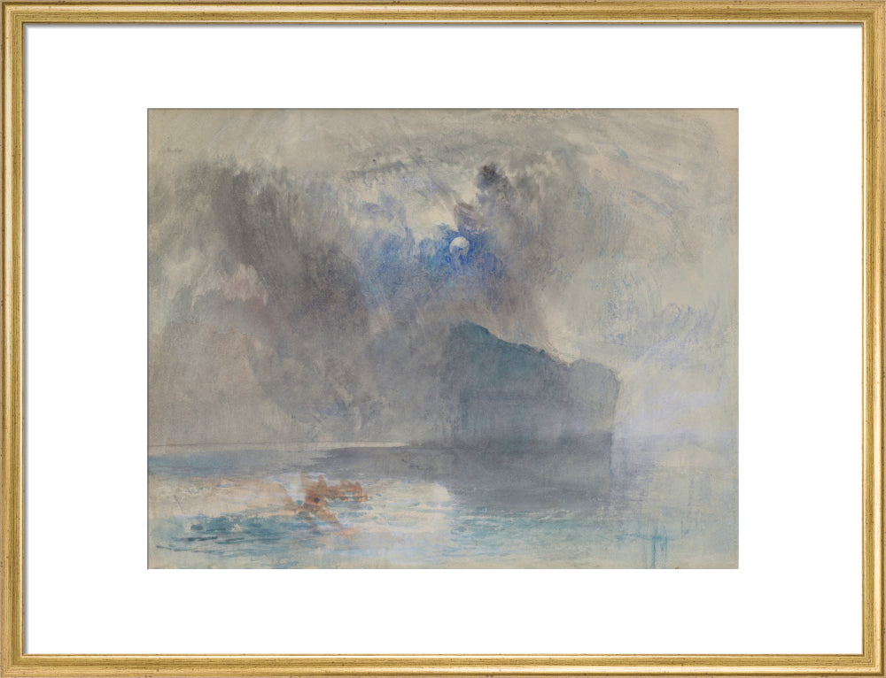 On Lake Lucerne looking towards Fluelen (art print, large, gold)