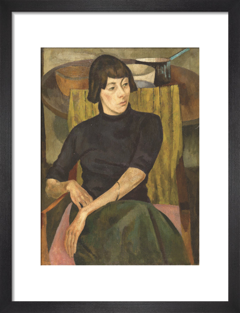 Portrait of Nina Hamnett (art print, small, black)