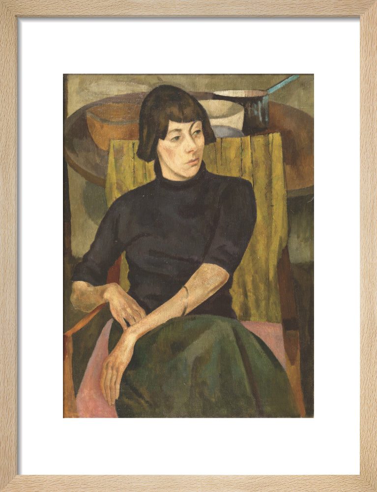 Portrait of Nina Hamnett (art print, small, natural)