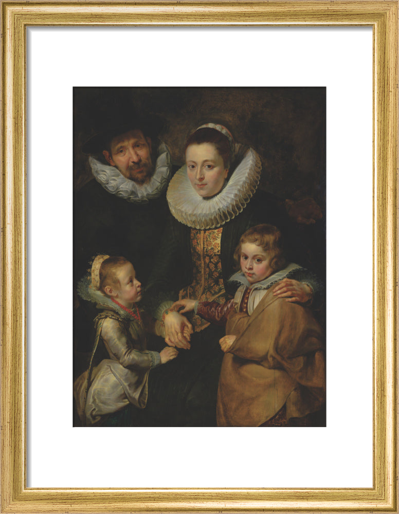 Family of Jan Brueghel the Elder (art print, small, gold)