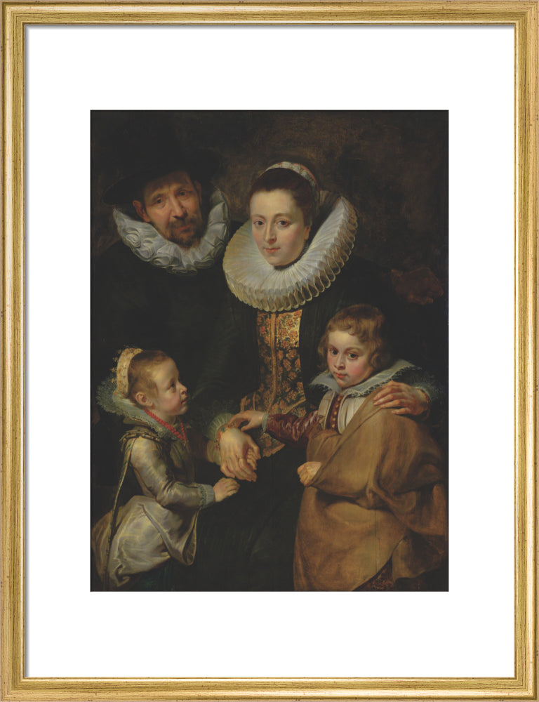 Family of Jan Brueghel the Elder (art print, medium, gold)