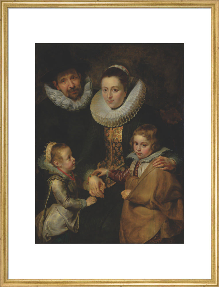 Family of Jan Brueghel the Elder (art print, large, gold)