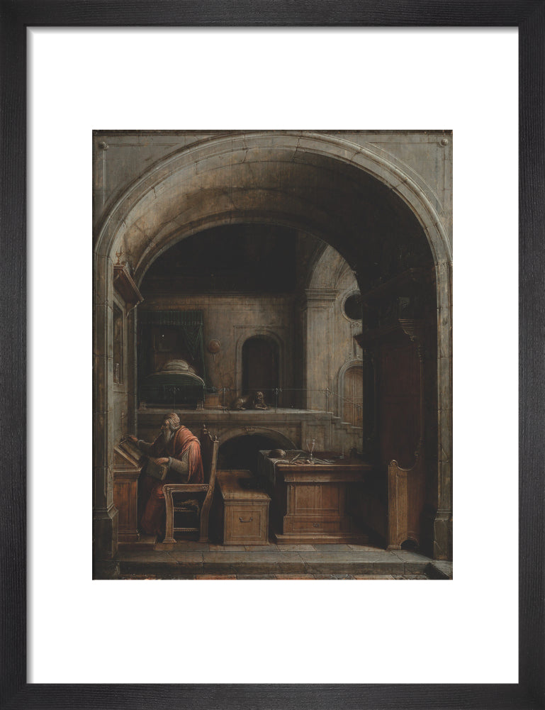 Saint Jerome in his Study (art print, small, black)