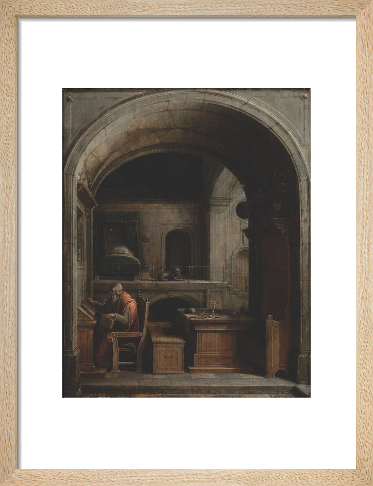 Saint Jerome in his Study (art print, small, natural)