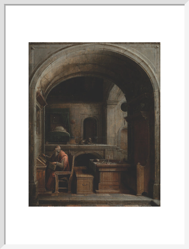 Saint Jerome in his Study (art print, large, white)