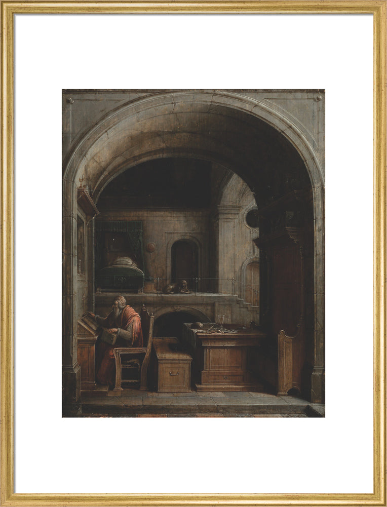 Saint Jerome in his Study (art print, large, gold)