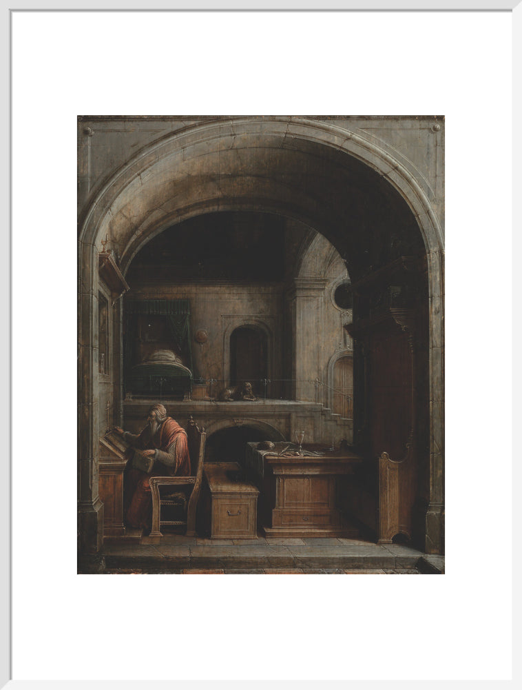 Saint Jerome in his Study (art print, extra large, white)