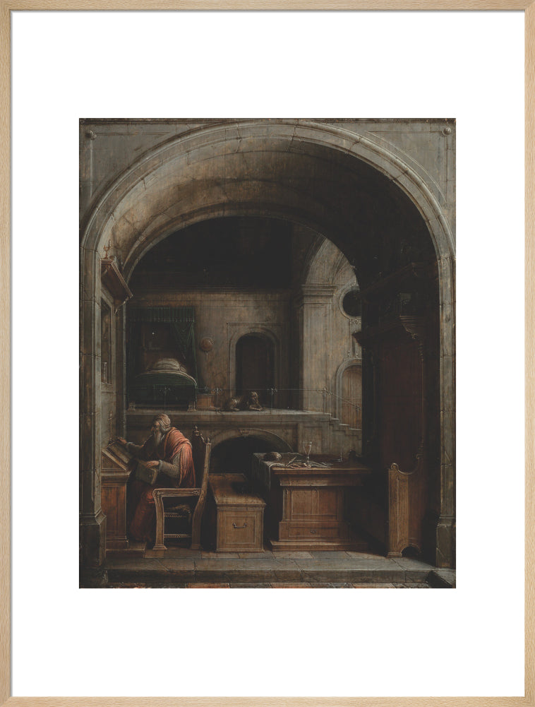 Saint Jerome in his Study (art print, extra large, natural)