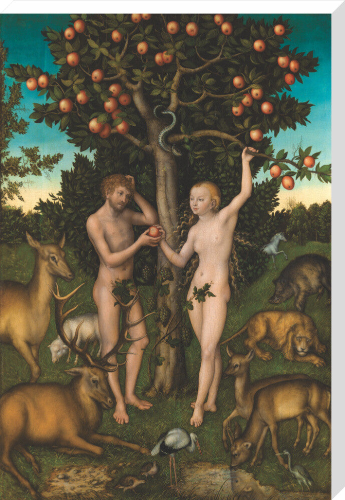 Adam and Eve (stretched canvas, extra large, unframed)