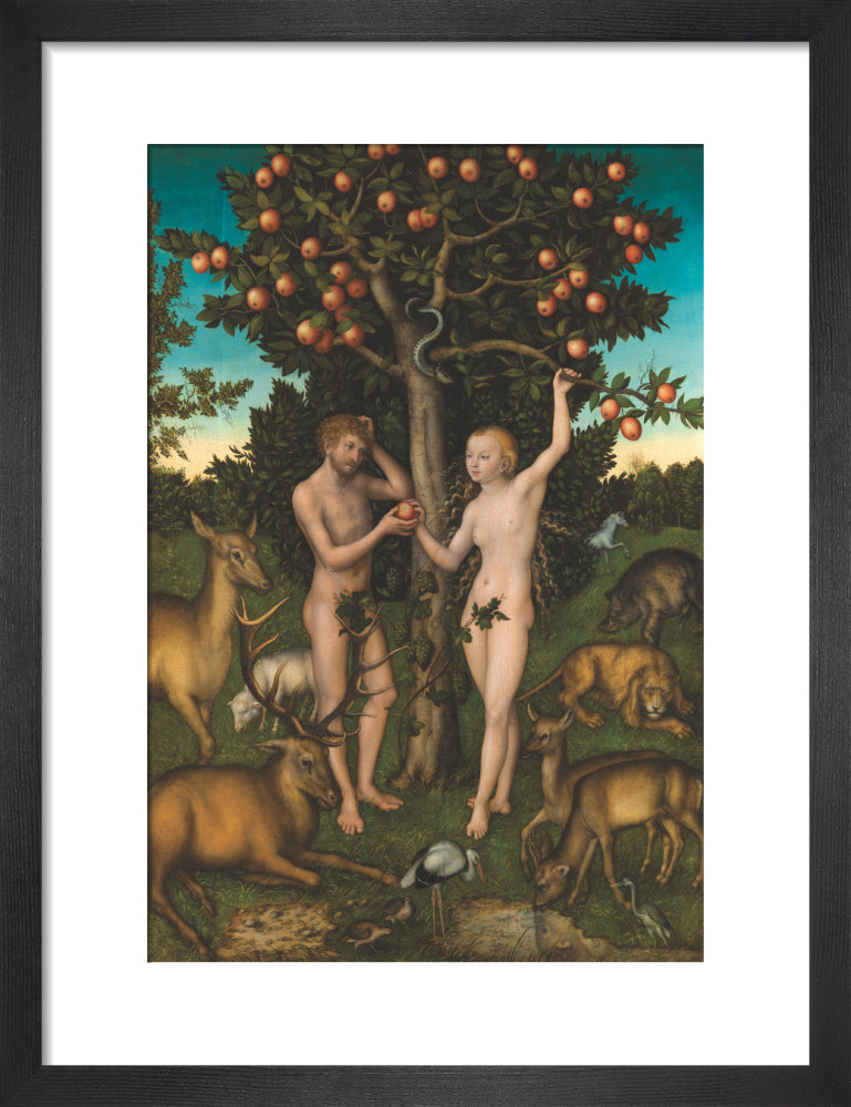 Adam and Eve (art print, small, black)