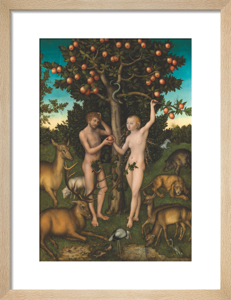 Adam and Eve (art print, small, natural)