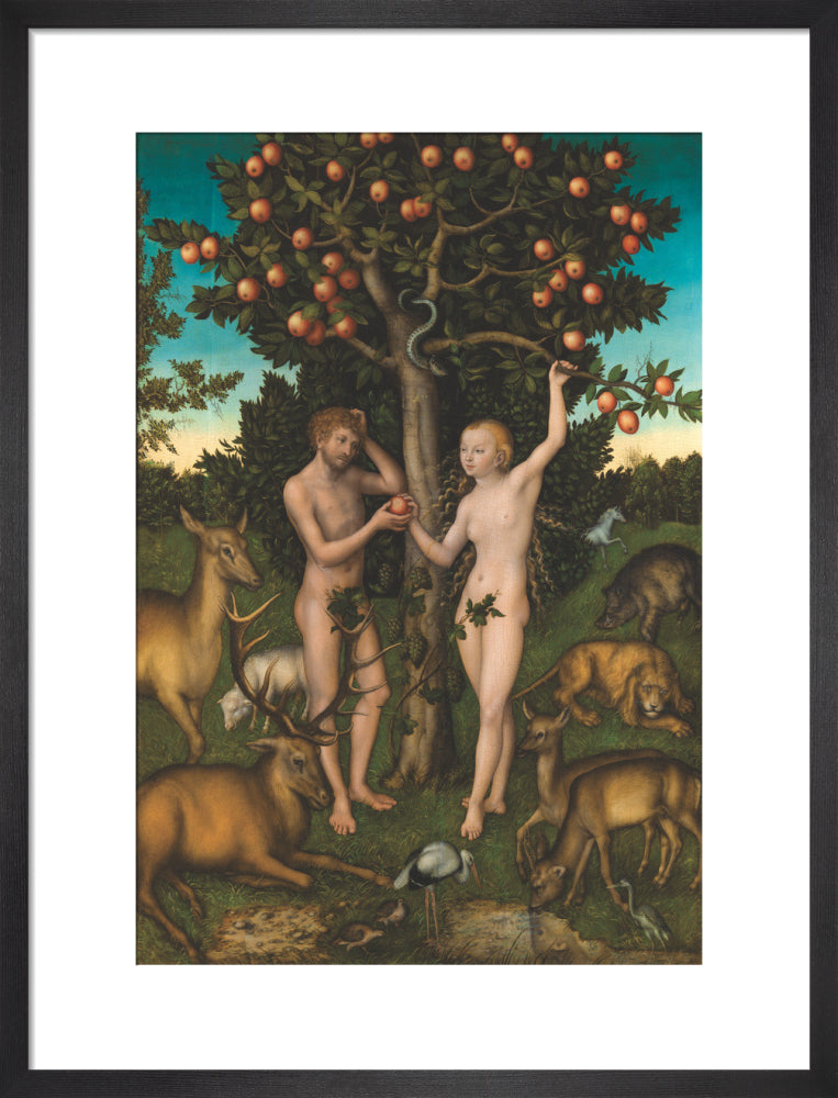 Adam and Eve (art print, medium, black)