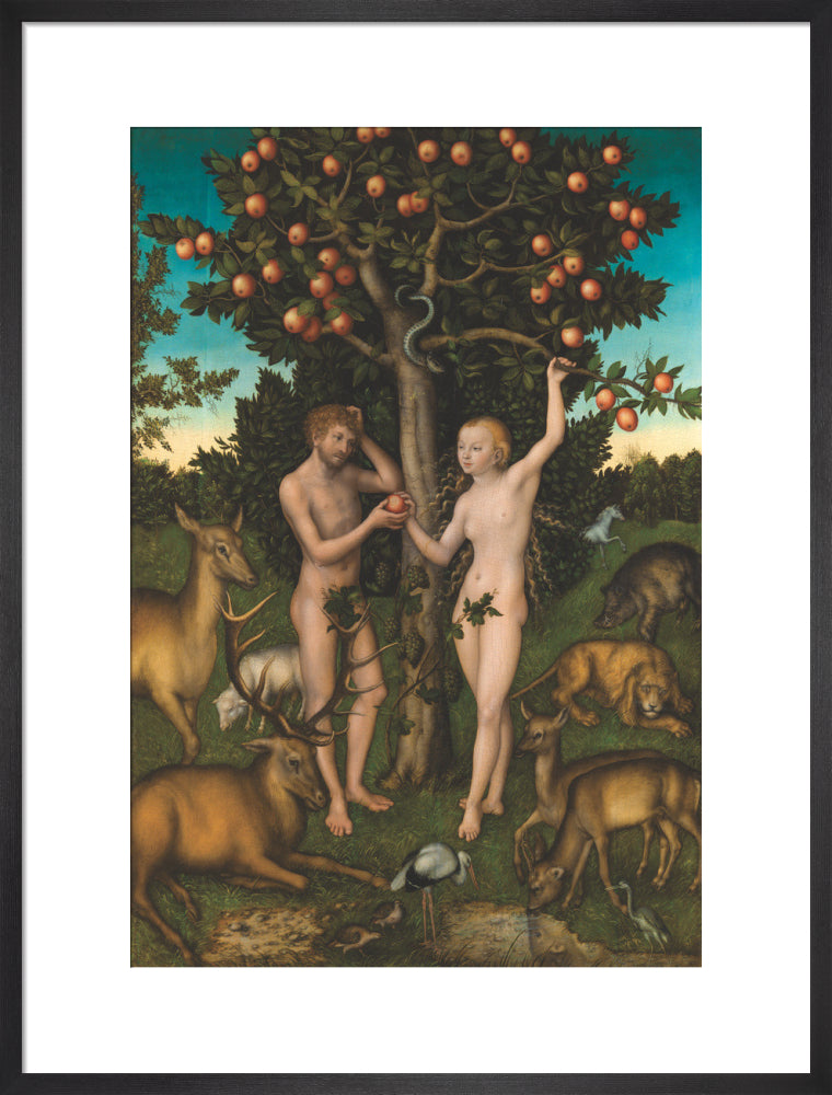 Adam and Eve (art print, large, black)