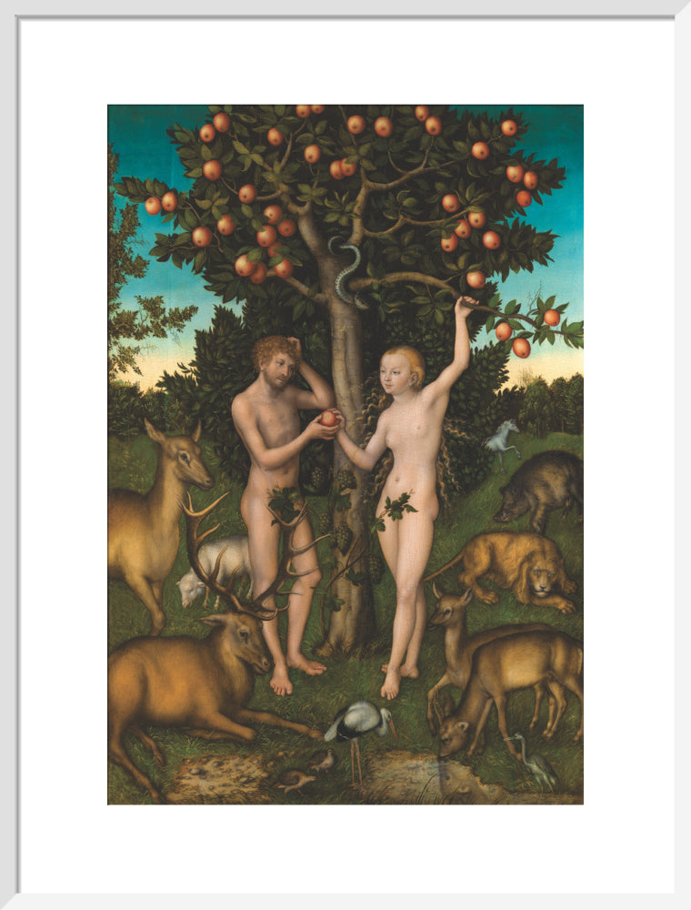 Adam and Eve (art print, large, white)