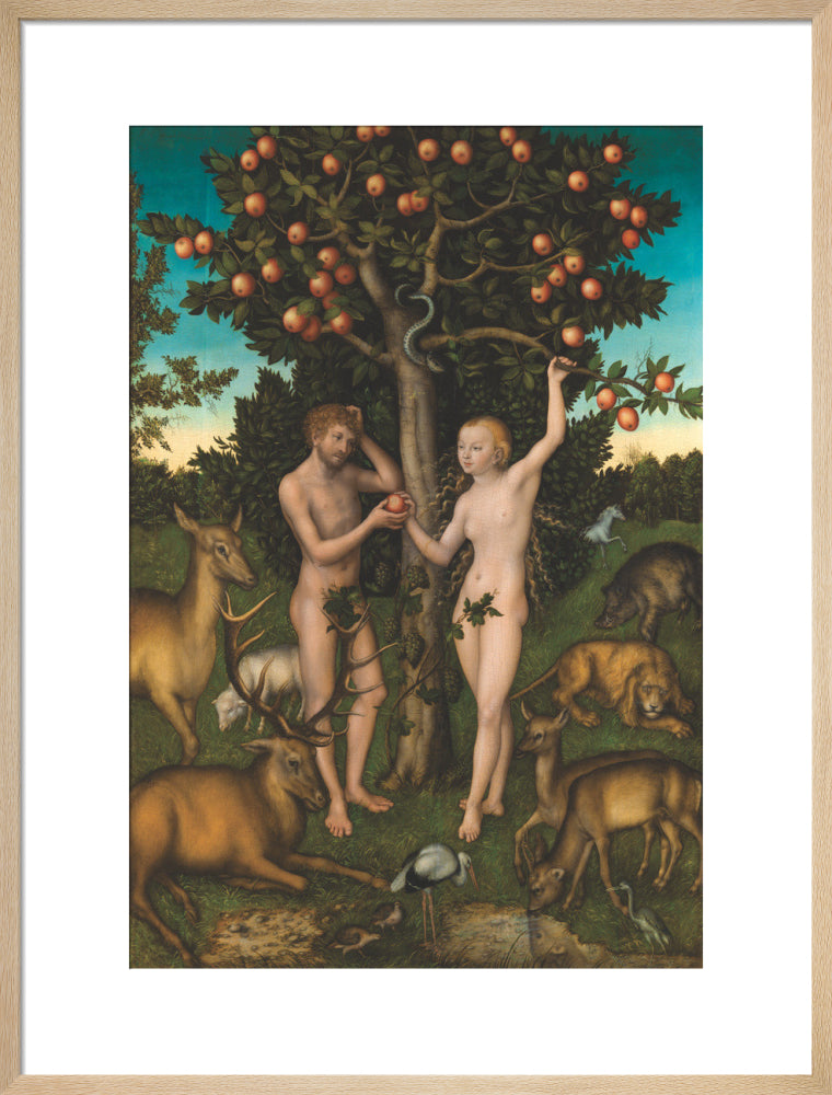 Adam and Eve (art print, large, natural)