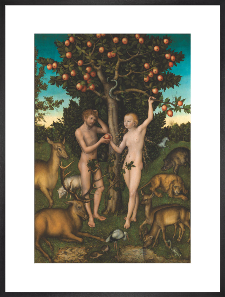 Adam and Eve (art print, extra large, black)