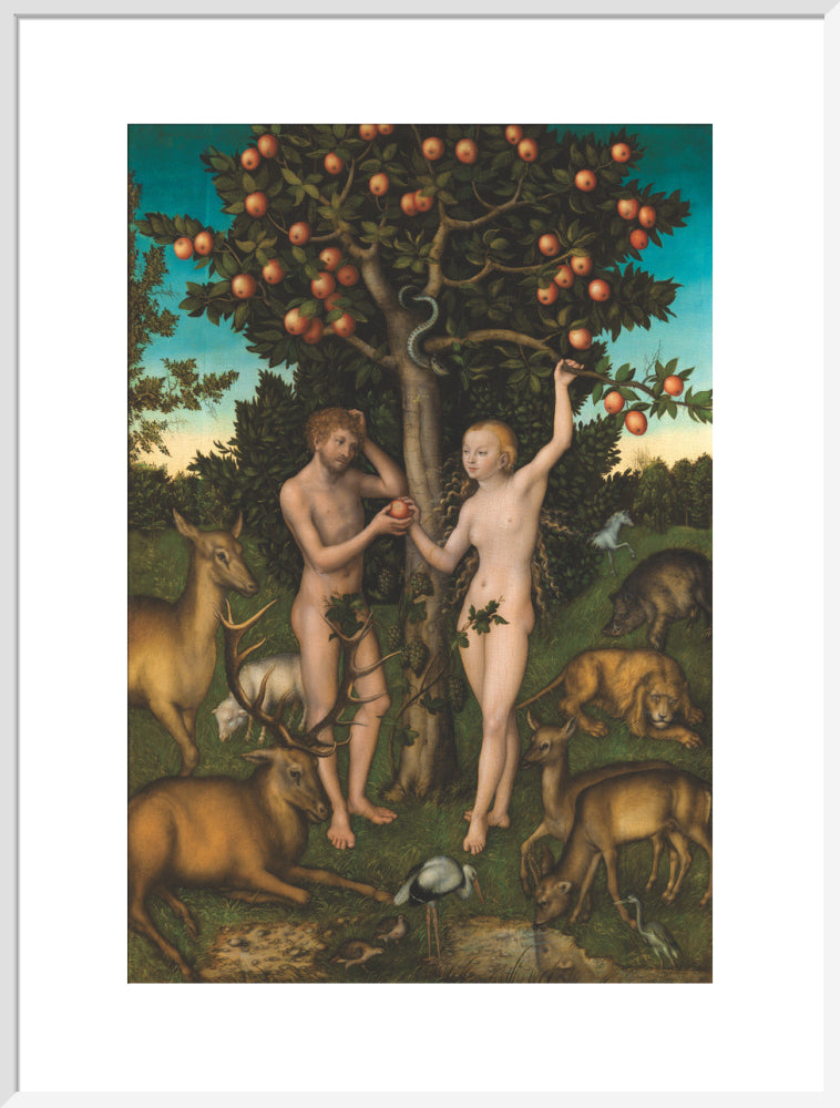 Adam and Eve (art print, extra large, white)