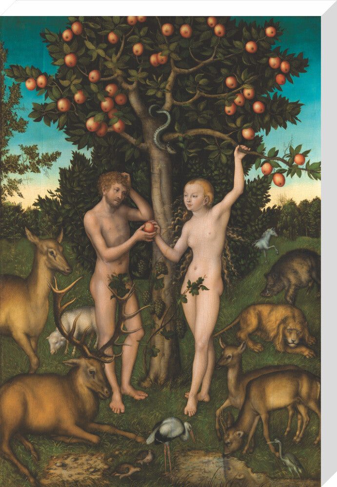 Adam and Eve (stretched canvas, large, unframed)
