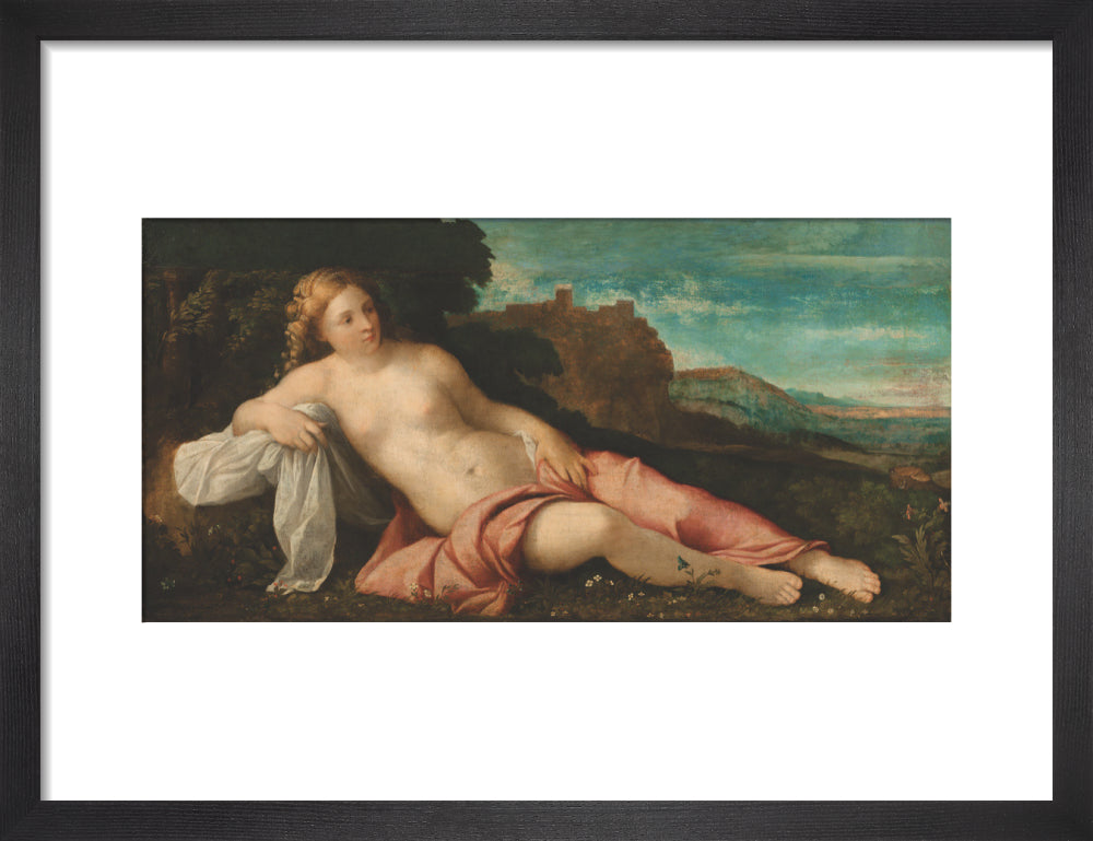 Venus in a Landscape (art print, small, black)
