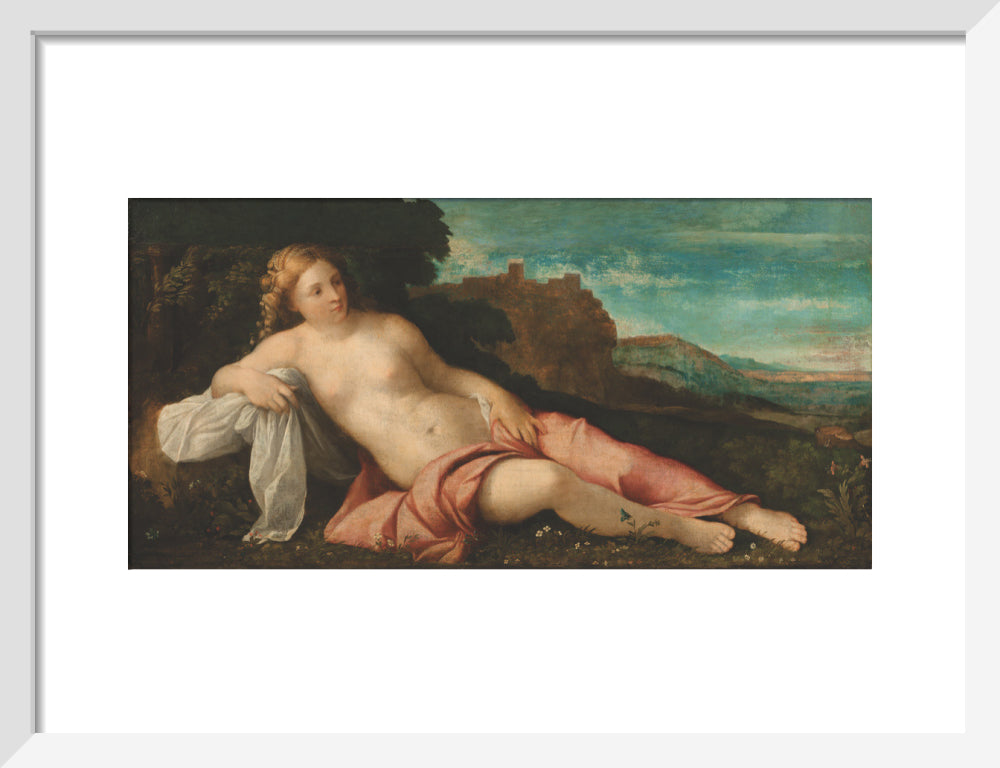 Venus in a Landscape (art print, small, white)
