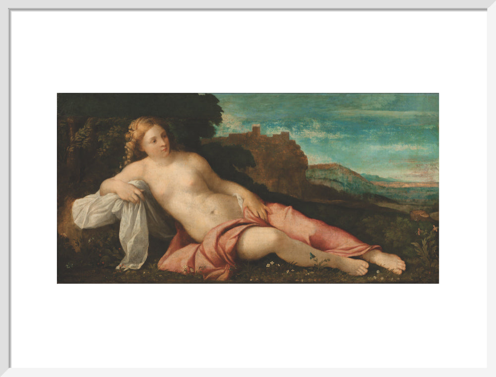 Venus in a Landscape (art print, large, white)