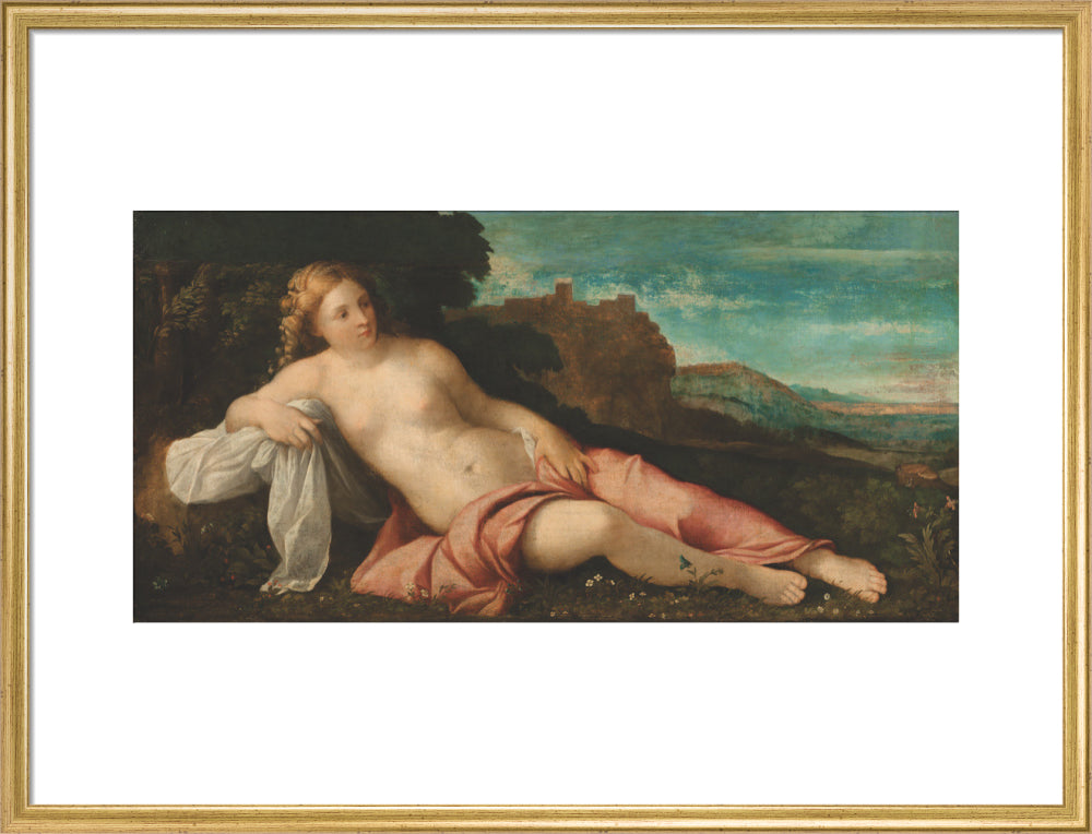 Venus in a Landscape (art print, large, gold)