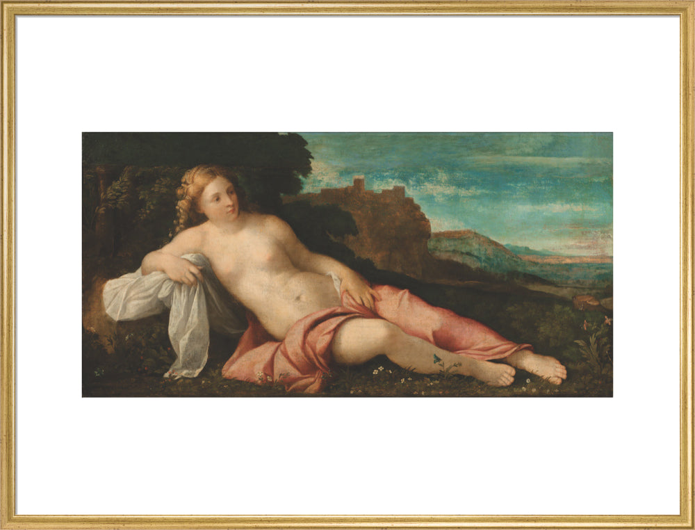 Venus in a Landscape (art print, extra large, gold)