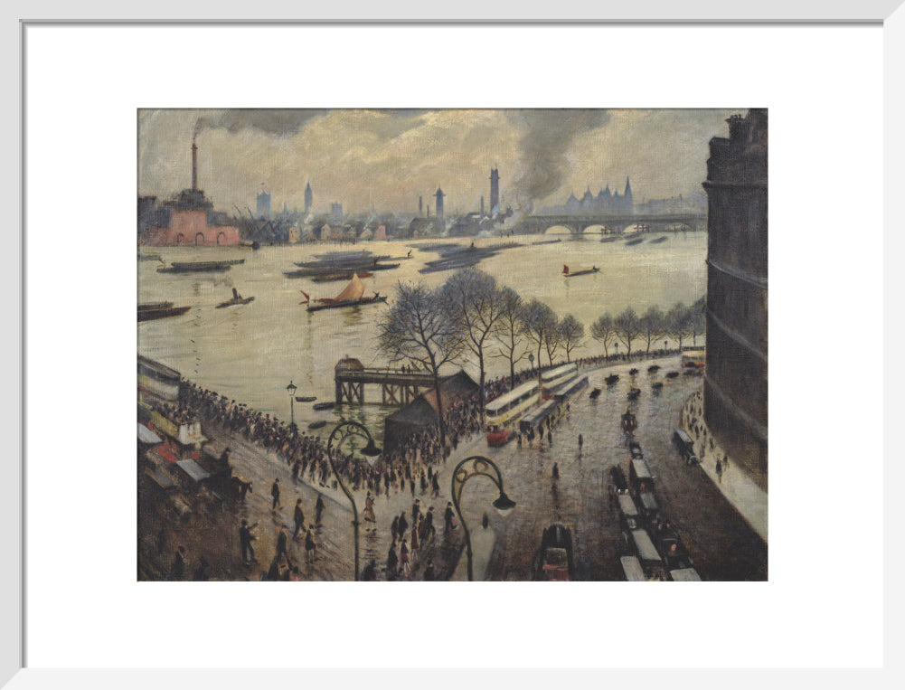 Blackfriars Bridge, London (art print, medium, white)