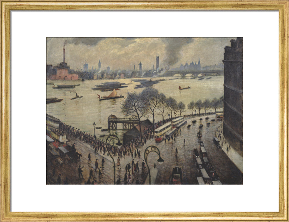 Blackfriars Bridge, London (art print, medium, gold)