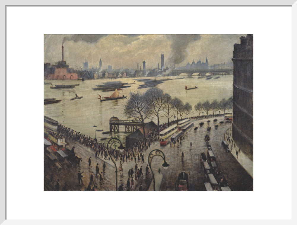 Blackfriars Bridge, London (art print, large, white)