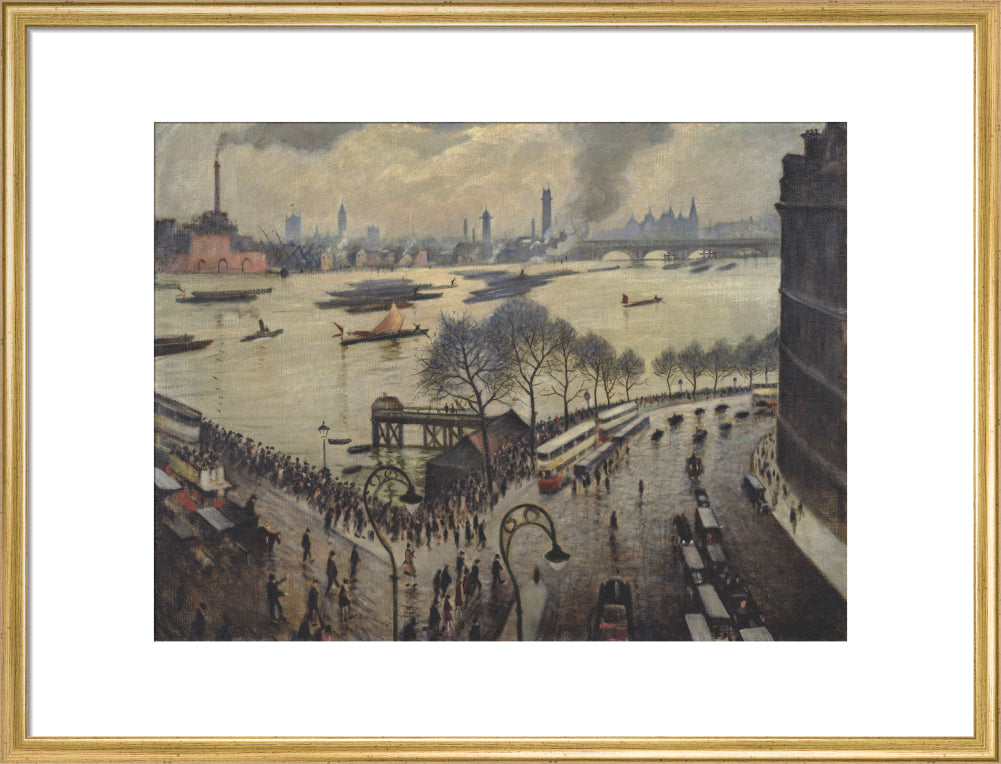 Blackfriars Bridge, London (art print, large, gold)