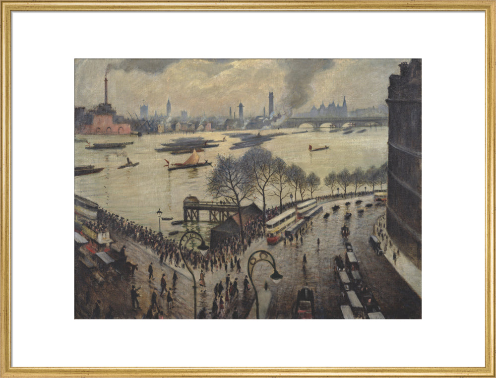 Blackfriars Bridge, London (art print, extra large, gold)