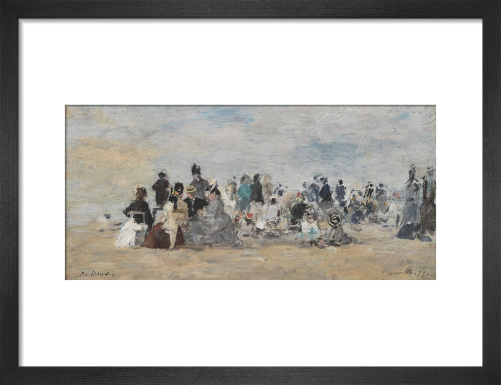 Beach at Trouville (art print, small, black)