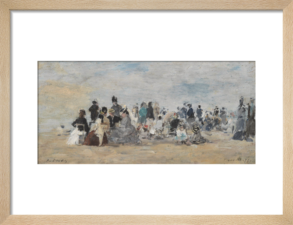 Beach at Trouville (art print, small, natural)