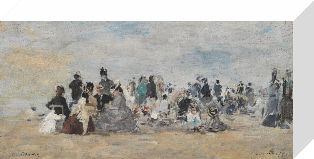 Beach at Trouville (stretched canvas, small, unframed)