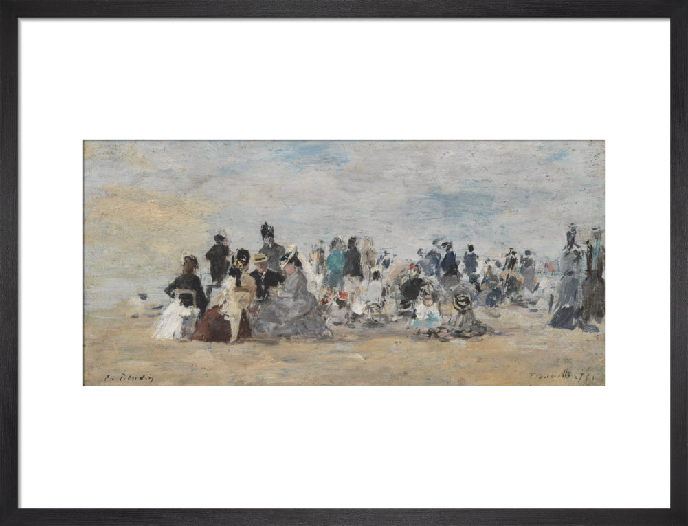 Beach at Trouville (art print, medium, black)