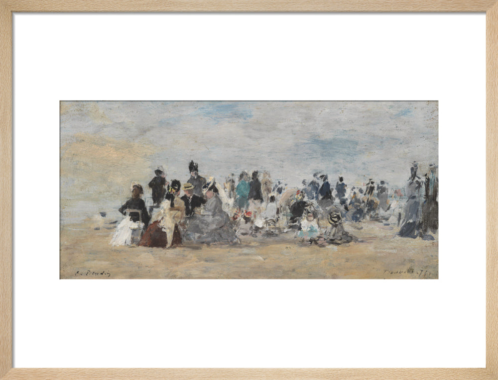 Beach at Trouville (art print, medium, natural)