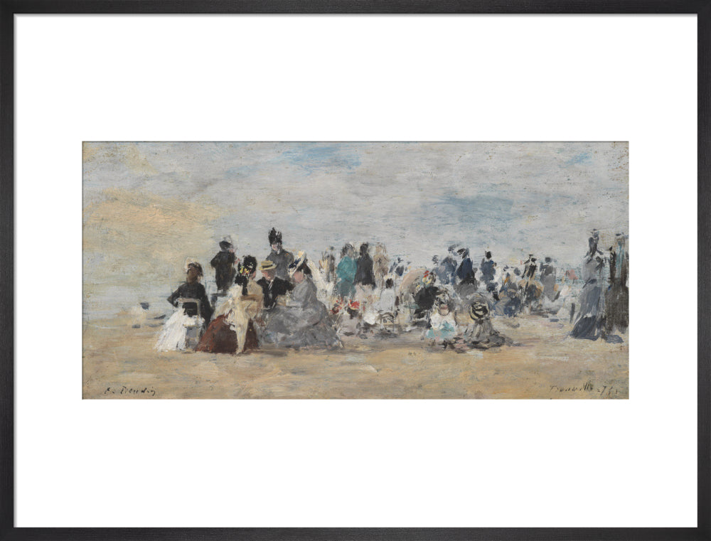 Beach at Trouville (art print, large, black)