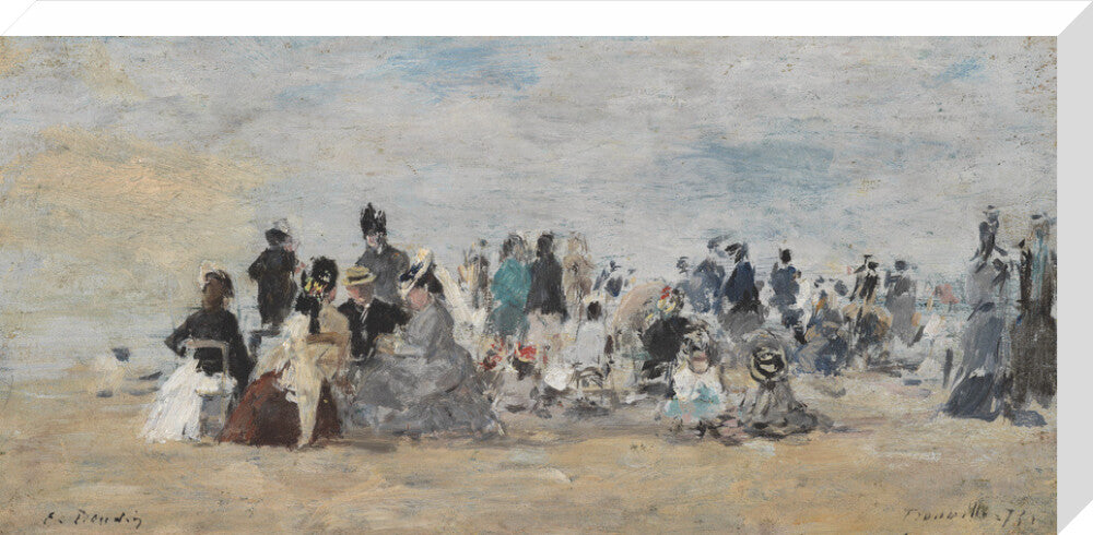 Beach at Trouville (stretched canvas, large, unframed)