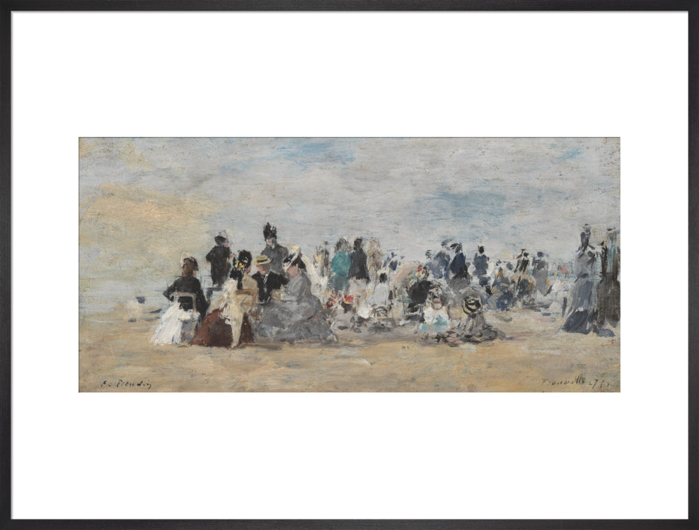 Beach at Trouville (art print, extra large, black)