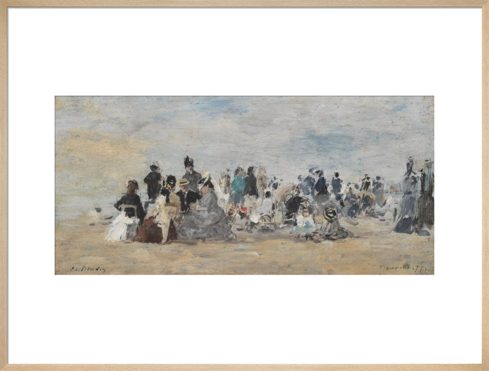 Beach at Trouville (art print, extra large, natural)