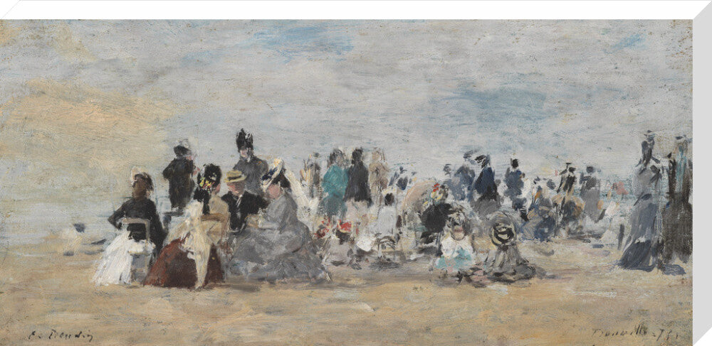 Beach at Trouville (stretched canvas, extra large, unframed)